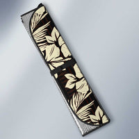 Bula Fiji Masi Auto Sun Shade Tapa Tropical Hibiscus Half Stylized LT14 - Polynesian Pride
