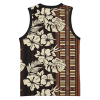 Bula Fiji Masi Basketball Jersey Tapa Tropical Hibiscus Half Stylized LT14 - Polynesian Pride