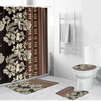 Bula Fiji Masi Bathroom Set Tapa Tropical Hibiscus Half Stylized - Polynesian Pride