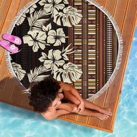 Bula Fiji Masi Beach Blanket Tapa Tropical Hibiscus Half Stylized LT14 - Polynesian Pride