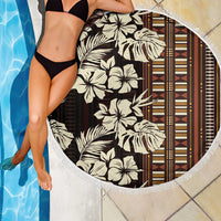 Bula Fiji Masi Beach Blanket Tapa Tropical Hibiscus Half Stylized LT14 - Polynesian Pride