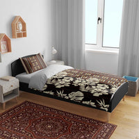 Bula Fiji Masi Bedding Set Tapa Tropical Hibiscus Half Stylized - Polynesian Pride