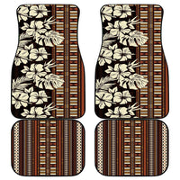 Bula Fiji Masi Car Mats Tapa Tropical Hibiscus Half Stylized LT14 - Polynesian Pride