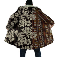 Bula Fiji Masi Cloak Tapa Tropical Hibiscus Half Stylized LT14 - Polynesian Pride