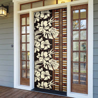 Bula Fiji Masi Door Cover Tapa Tropical Hibiscus Half Stylized LT14 - Polynesian Pride