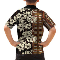 Bula Fiji Masi Family Matching Puletasi and Hawaiian Shirt Tapa Tropical Hibiscus Half Stylized LT14 - Polynesian Pride