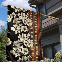 Bula Fiji Masi Garden Flag Tapa Tropical Hibiscus Half Stylized - Polynesian Pride