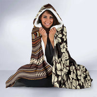 Bula Fiji Masi Hooded Blanket Tapa Tropical Hibiscus Half Stylized LT14 - Polynesian Pride