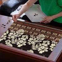 Bula Fiji Masi Puzzle Tapa Tropical Hibiscus Half Stylized LT14 - Polynesian Pride