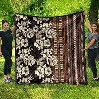 Bula Fiji Masi Quilt Tapa Tropical Hibiscus Half Stylized LT14 - Polynesian Pride