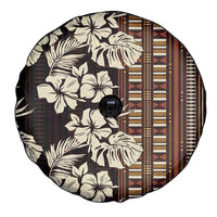 Bula Fiji Masi Spare Tire Cover Tapa Tropical Hibiscus Half Stylized LT14 - Polynesian Pride