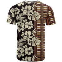 Bula Fiji Masi T Shirt Tapa Tropical Hibiscus Half Stylized - Polynesian Pride