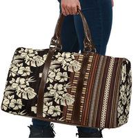 Bula Fiji Masi Travel Bag Tapa Tropical Hibiscus Half Stylized - Polynesian Pride