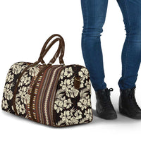 Bula Fiji Masi Travel Bag Tapa Tropical Hibiscus Half Stylized - Polynesian Pride