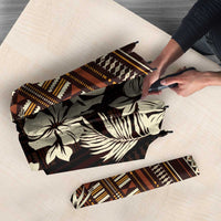 Bula Fiji Masi Umbrella Tapa Tropical Hibiscus Half Stylized LT14 - Polynesian Pride