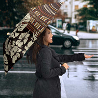 Bula Fiji Masi Umbrella Tapa Tropical Hibiscus Half Stylized LT14 - Polynesian Pride