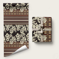 Bula Fiji Masi Wrapping Paper Tapa Tropical Hibiscus Half Stylized - Polynesian Pride