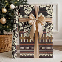 Bula Fiji Masi Wrapping Paper Tapa Tropical Hibiscus Half Stylized - Polynesian Pride