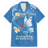 Polynesia Diabetes Awareness Month Family Matching Mermaid Dress and Hawaiian Shirt In November We Wear Blue