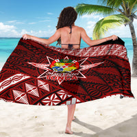 Malo e lelei Tonga Sarong Tongan Ngatu Pattern Red Version LT14 - Polynesian Pride