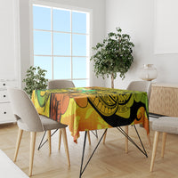 Halo Vanuatu Tablecloth Sand Drawing Turtle Polynesian Tropical Flowers LT14 - Polynesian Pride