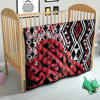 New Zealand Quilt Aotearoa Kowhaiwhai Mix Taniko Art - Red