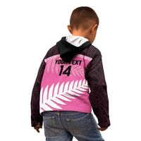 Custom New Zealand Aotearoa Cricket Kid Hoodie Go White Silver Fern LT14 - Polynesian Pride