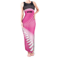 Custom New Zealand Aotearoa Cricket Tank Maxi Dress Go White Silver Fern