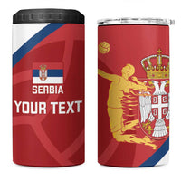 Custom Serbia Volleyball 4 in 1 Can Cooler Tumbler 2025 Go Champions