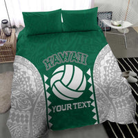 Custom Hawaii Volleyball Bedding Set Hawaiian Kakau Pattern