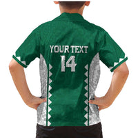 Custom Hawaii Volleyball Family Matching Mermaid Dress and Hawaiian Shirt Hawaiian Kakau Pattern