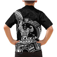 Black Hawaii Ikaika Warrior Family Matching Mermaid Dress and Hawaiian Shirt Hawaiian Power