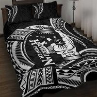 Black Hawaii Ikaika Warrior Quilt Bed Set Hawaiian Power