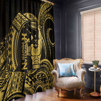 Gold Hawaii Ikaika Warrior Window Curtain Hawaiian Power