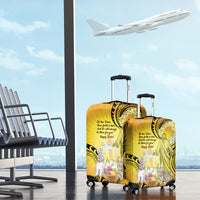 Polynesia Easter Day Luggage Cover He Is Risen Lilium Longiflorum Polynesian Pattern LT14 - Polynesian Pride