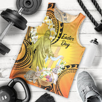Polynesia Easter Day Men Tank Top He Is Risen Lilium Longiflorum Polynesian Pattern