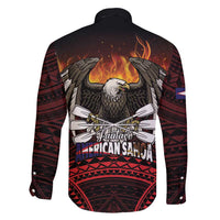 Fautasi Race Day American Samoa Family Matching Mermaid Dress and Hawaiian Shirt Bald Eagle Polynesian Tattoo