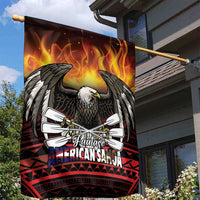 Fautasi Race Day American Samoa Garden Flag Bald Eagle Polynesian Tattoo