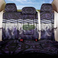 Purple Traditional Cloak Aotearoa Back Car Seat Cover Maori Paua Shell Korowai Pattern