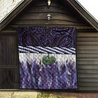 Purple Traditional Cloak Aotearoa Quilt Maori Paua Shell Korowai Pattern LT14 - Polynesian Pride