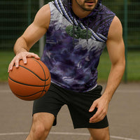 Purple Traditional Cloak Aotearoa Sleeveless Hoodie Maori Paua Shell Korowai Pattern LT14 - Polynesian Pride