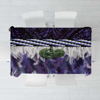Purple Traditional Cloak Aotearoa Tablecloth Maori Paua Shell Korowai Pattern