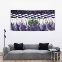 Purple Traditional Cloak Aotearoa Tapestry Maori Paua Shell Korowai Pattern