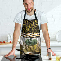 Yellow Traditional Cloak Aotearoa Apron Maori Paua Shell Korowai Pattern - Polynesian Pride