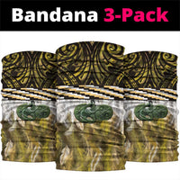 Yellow Traditional Cloak Aotearoa Neck Gaiter Maori Paua Shell Korowai Pattern - Polynesian Pride