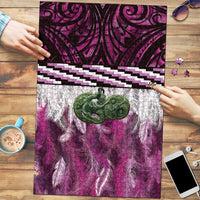 Pink Traditional Cloak Aotearoa Puzzle Maori Paua Shell Korowai Pattern LT14 Pink - Polynesian Pride