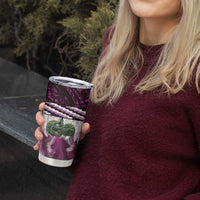 Pink Traditional Cloak Aotearoa Tumbler Cup Maori Paua Shell Korowai Pattern LT14 - Polynesian Pride
