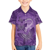 Personalised Polynesia Lupus Awareness Month Family Matching Mermaid Dress and Hawaiian Shirt Warrior Purple Ribbon Polynesian Butterflies