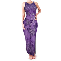 Personalised Polynesia Lupus Awareness Month Family Matching Tank Maxi Dress and Hawaiian Shirt Warrior Purple Ribbon Polynesian Butterflies