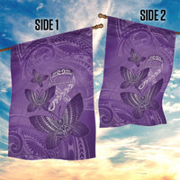 Polynesia Lupus Awareness Month Garden Flag Warrior Purple Ribbon Polynesian Butterflies LT14 - Polynesian Pride